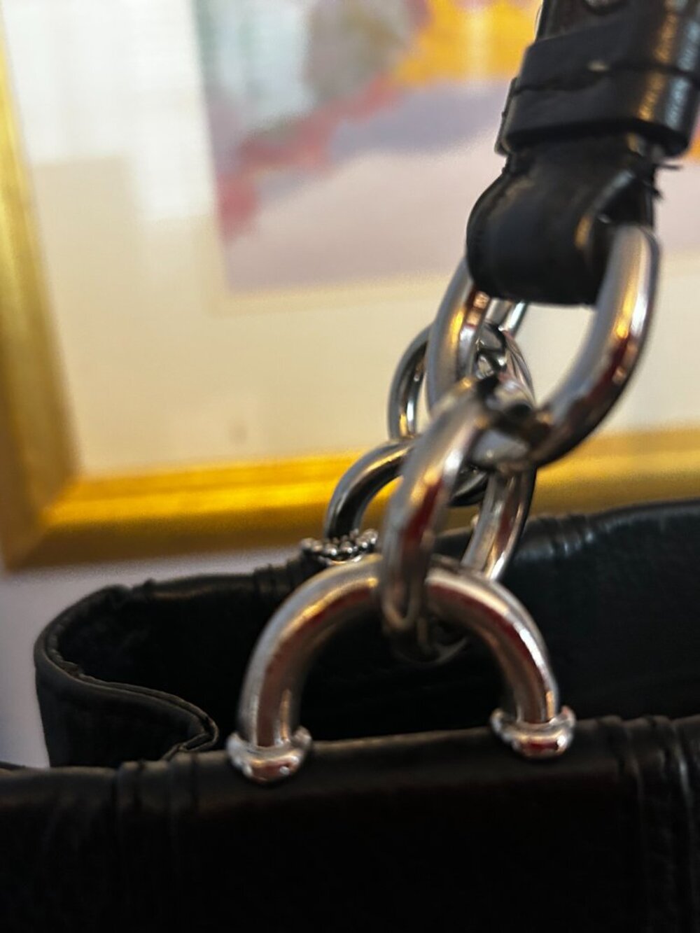 Vintage Coach Penelope Black Pebbled Leather Shoulder Bag - Picture 6 of 14